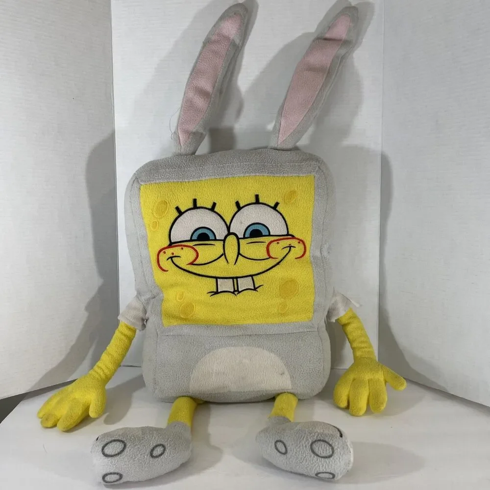 SpongeBob SquarePants Bunny Suit Cuddle Pillow Big Plush Rare Easter